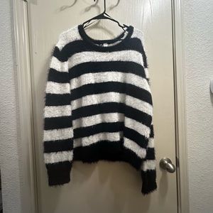 Black and white striped sweater
